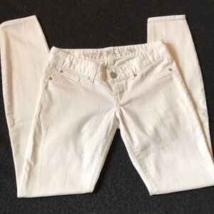 💗 EXPRESS SIZE 0 ULTRA LOW RISE WHITE SLIM FIT JEGGINGS